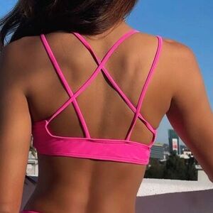 SHEIN Pink Strappy Bikini